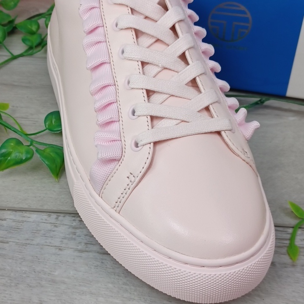 Tory Burch Sport Ruffle Sneaker Cotton Pink NIB